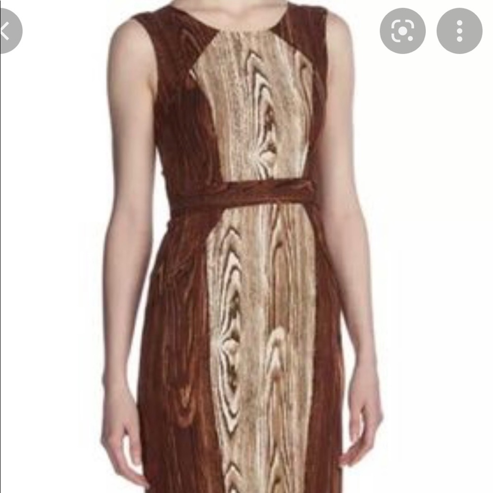 BCBGMAXAZRIA Wood grain sheath dress size 4
